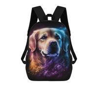 sinyumoney Colorful Galaxy Dog Portrait Backpack School Bag Business Durable Laptop Bag for Campus Outdoor Travel Sports 17inch