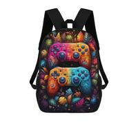 sinyumoney Colorful Game Controllers-4 School Bags High Secondary School Bags Casual Backpack for Men/Women 17inch