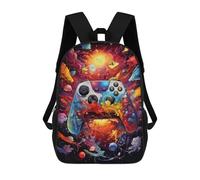 sinyumoney Colorful Gaming Controller Artwork -8 Backpack Schoolbags for Boys Girls Casual Sport Daypack Elementary Primary Large Capacity Bookbags 17inch