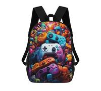 sinyumoney Colorful Gaming Controllers -19 Fashion Student School Backpack Suitable for Boys Girls Kids Casual Outdoor Travel Essential Daypack 17inch