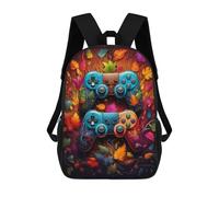 sinyumoney Colorful Gaming Controllers-30 3D Printed Children's School Backpack for Kids Travel Rucksacks Book Bags Kids School Bag 17inch