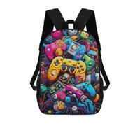 sinyumoney Colorful Gaming Controllers -4 Backpack Schoolbags for Boys Girls Casual Sport Daypack Elementary Primary Large Capacity Bookbags 17inch
