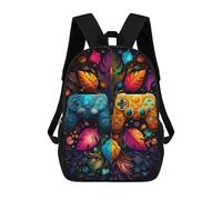 sinyumoney Colorful Gaming Controllers Artwork -1 Kids School Backpack 3D Printed Backpacks Fashion School Bag Rucksacks for Boys Elementary And Middle School Students 17inch
