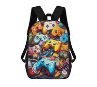 sinyumoney Colorful Gaming Controllers School Backpack Large Lightweight Casual Backpack for Girls Boys Teenage 17inch