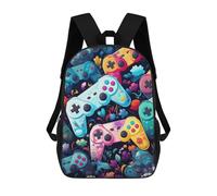 sinyumoney Colorful Gaming Joyrides Backpack Kids School Bag Boys Cartoon 3D Print Students Schoolbag Laptop Daypack for Boys Girls 17inch