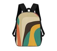 sinyumoney Colorful Geometric 11 Backpack School Water Resistant Travel Backpack Computer Bag for School/Work/Travel 17inch