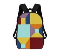 sinyumoney Colorful Geometric 22 Children’s Backpack Girls Boys, Rucksack Bag, Daypack, Primary School, Perfect for Back to Kids School Or PE, Gifts And Travel 17inch