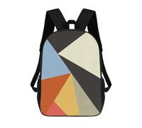 sinyumoney Colorful Geometric 25 Ronaldo Backpack, Children's Backpack, Student School Bag, Book Bag, 3D Printed School Bag For Boys And Girls, 17inch