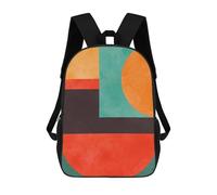 sinyumoney Colorful Geometry 1 Backpack Kids School Backpack School Bag 3D Printed Fashion School Bag for Boys Elementary And Middle School Student 17inch