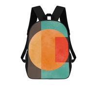sinyumoney Colorful Geometry 2 Backpack 3D Printed Kids School Backpack High Capacity Travel Backpacks Book Bags Kids Backpack 17inch