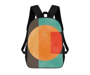 sinyumoney Colorful Geometry 2 Backpack 3D Printed Kids School Backpack High Capacity Travel Backpacks Book Bags Kids Backpack 17inch