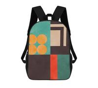 sinyumoney Colorful Geometry 4 Backpack School Business Durable Laptop Bag for Teenage Girls Boys Women Men 17inch