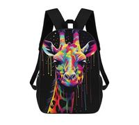 sinyumoney Colorful Giraffe Animals Backpacks Kids School Backpack School Bag 3D Printed School Bag for Boys Elementary And Middle School Students 17inch