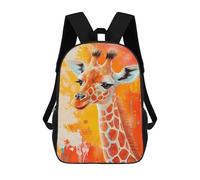 sinyumoney Colorful Giraffe Art Print -1 School Backpack High Secondary School Bags Casual Backpack for Girl, Teen Girls 17inch
