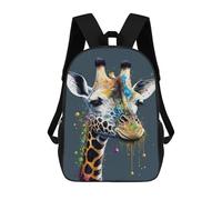 sinyumoney Colorful Giraffe Art Print-4 Backpack School Bag Water Resistant School Bag Business Backpack for Boys/Girls/Teenagers 17inch
