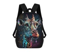 sinyumoney Colorful Giraffe with Glasses Art Print-1 School Bags Computer Rucksack for School/Work/Travel for Camping Outdoor Adventures And Daily Travel 17inch