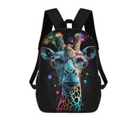 sinyumoney Colorful Giraffe with Glasses Art Print-4 Backpack School Bag Water Resistant School Bag Business Backpack for Boys/Girls/Teenagers 17inch