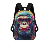 sinyumoney Colorful Gorilla Portrait -5 Kids Children School Backpack Bookbags Casual Travel Rucksack Boys Girls Large Capacity Daypack 17inch