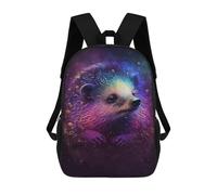 sinyumoney Colorful Hedgehog Art Print Rucksack Water Resistant School Bag Business Backpack for Boys/Girls/Teenagers 17inch