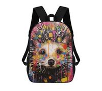 sinyumoney Colorful Hedgehog Art Print School Backpack Work Business College School for Campus Outdoor Travel Sports 17inch