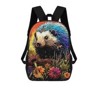 sinyumoney Colorful Hedgehog Garden Backpack School Computer Rucksack for School/Work/Travel for Boys/Girls/Teenagers 17inch