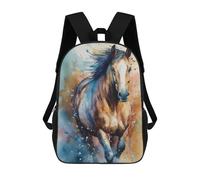 sinyumoney Colorful Horse Painting -1 School Backpack Water Resistant Computer Rucksack for Teenage Girls Boys Women Men 17inch