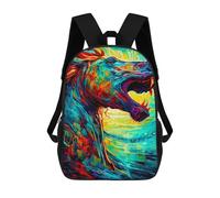 sinyumoney Colorful Horse Painting Backpack School Secondary Causal Travel High School Bags for Men/Women 17inch