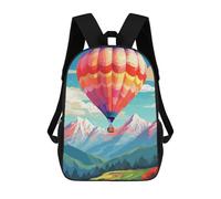 sinyumoney Colorful Hot Air Balloon Adventure-1 Backpack School Bag Daypacks Business Backpack Water Resistant Bookbag for Girls Boys Teenage 17inch