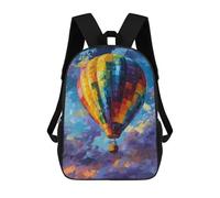 sinyumoney Colorful Hot Air Balloon Painting-2 Backpack School Bag Travel College Rucksack Backpacks for Girl, Teen Girls 17inch