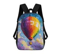 sinyumoney Colorful Hot Air Balloon Painting Backpack School Bag Computer Rucksack for School/Work/Travel for Camping Outdoor Adventures And Daily Travel 17inch