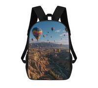 sinyumoney Colorful Hot Air Balloons in Cappadocia Backpack School Lightweight Airport College Students Back Pack for Girl, Teen Girls 17inch