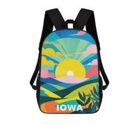 sinyumoney Colorful Iowa Sunset Backpack School Computer Rucksack for School/Work/Travel- Perfect for Travel, Work And Daily Use 17inch