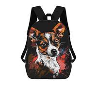 sinyumoney Colorful Jack Russell Art Print Backpack School Bag Business Durable Laptop Bag for Campus Outdoor Travel Sports 17inch