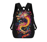 sinyumoney Colorful Japanese Dragon Art Backpack School Rucksack Casual Daypacks School Work Travel Bag for Men/Women 17inch