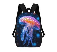 sinyumoney Colorful Jellyfish in Dark Water Backpack School Rucksack Casual Daypacks School Work Travel Bag- Perfect for Travel, Work And Daily Use 17inch