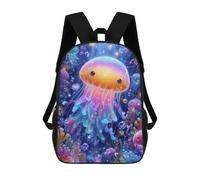 sinyumoney Colorful Jellyfish Ocean Scene Children's Backpacks School Backpack 3D Printed for Kids Travel Rucksacks Book Bags Kids 17inch School Bag