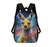 sinyumoney Colorful Kangaroo Galaxy Art Print School Bags Computer Rucksack for School/Work/Travel for Camping Outdoor Adventures And Daily Travel 17inch