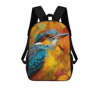 sinyumoney Colorful Kingfisher in Autumn School Backpack Lightweight Schoolbag Dayback Bookbag College for Camping Outdoor Adventures And Daily Travel 17inch