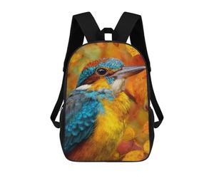 sinyumoney Colorful Kingfisher in Autumn School Backpack Lightweight Schoolbag Dayback Bookbag College for Camping Outdoor Adventures And Daily Travel 17inch