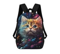 sinyumoney Colorful Kitten Painting-1 School Backpack Water Resistant School Bag Business Backpack for Men/Women 17inch