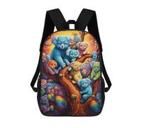 sinyumoney Colorful Koala Gathering Backpack School Water Resistant Computer Rucksack for Men/Women 17inch