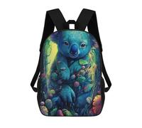 sinyumoney Colorful Koala in Fantasy Forest Backpack School Rucksack Casual Daypacks School Work Travel Bag for Camping Outdoor Adventures And Daily Travel 17inch