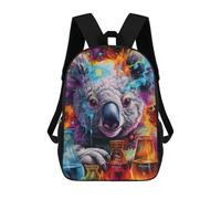 sinyumoney Colorful Koala with Chemical Bottles School Bags Rucksack Casual Daypacks School Work Travel Bag for Men, Women & Teenage Boys 17inch