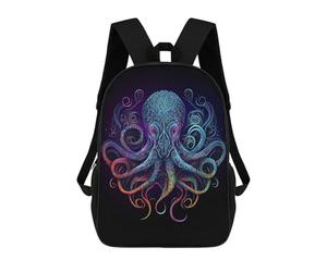 sinyumoney Colorful Kraken Octopus Rucksack School Secondary High School College Backpack Travel for Campus Outdoor Travel Sports 17inch