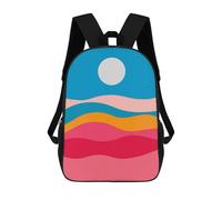 sinyumoney Colorful Landscape 02 Children's Backpacks School 3D Printed Bag Bookbag for Kids Travel Rucksacks Boy Girl Book Bags Kids School Bag 17inch