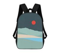 sinyumoney Colorful Landscape 5 Backpack School Rucksack Casual Daypacks School Work Travel Bag for Girl, Teen Girls 17inch