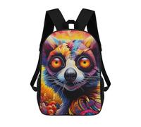 sinyumoney Colorful Lemur Portrait-1 Rucksack School Secondary High School College Backpack Travel for Teenage Girls Boys Women Men 17inch