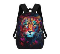 sinyumoney Colorful Leopard Art Print-1 School Backpack Business Durable Laptop Bag for Camping Outdoor Adventures And Daily Travel 17inch