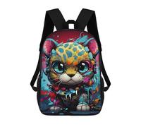 sinyumoney Colorful Leopard Art Print-11 3D Printed 17inch School Bag Children's School Backpack Travel Backpacks Casual Fashion Bag for Kids School Students