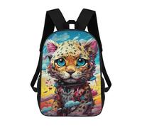 sinyumoney Colorful Leopard Art Print -2 Backpack School Lightweight Airport College Students Back Pack for Girl, Teen Girls 17inch